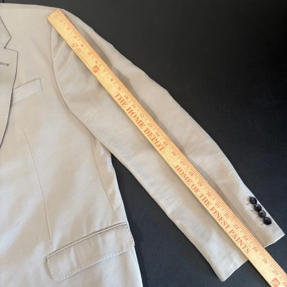 Emporio Armani G Line Beige Blazer Jacket Mens 58R Travel Business Casual